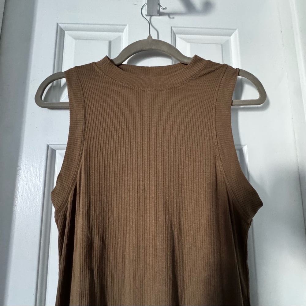 RVCA Lemmon mini dress in vintage green (brown/tan) M - Picture 6 of 12